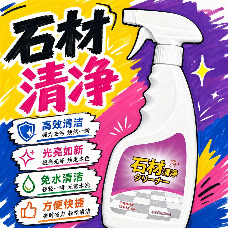 All-Purpose Stone Cleaning Spray, Quickly Removes Scale and Oil Stains, Universal Cleaning Product for Indoor and Outdoor Stone Tiles All-Purpose Stone Cleaning Spray, Quickly Removes Scale and Oil Stains, Universal Cleaning Product for Indoor and Outdoor Stone Tiles