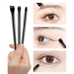 Single blade flat eyeliner brush, lying silkworm brush, angled eyebrow brush, detail makeup brush, Cangzhou eye brush wholesale