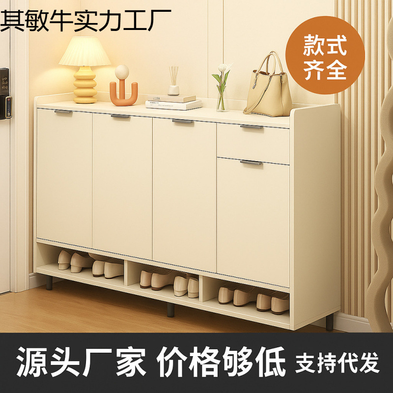 鞋柜家用门口室内新款2025爆款玄关柜一体大容量多层靠墙收纳鞋架