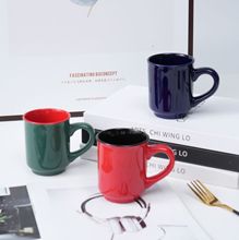 收腰样式多种颜色彩色瓷陶瓷杯外贸日用随手礼马克杯展会礼品水杯