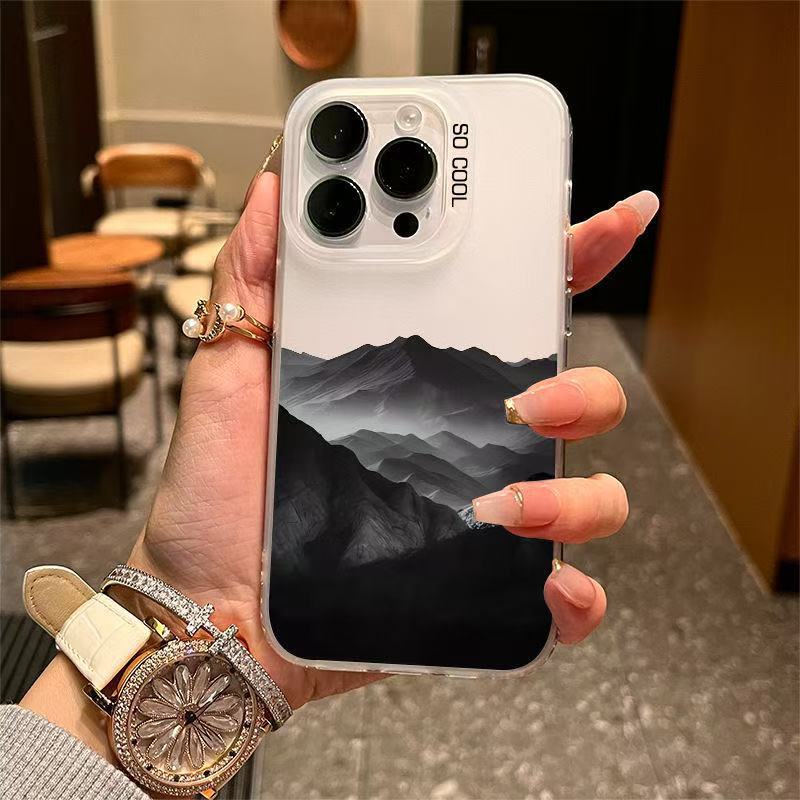 灰色山脉适用苹果17Promax手机壳iPhone16元气壳日韩15/14跨境13/|undefined