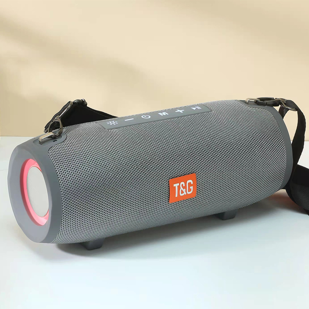 Altavoz Bluetooth TG322 Tambor de guerra grande con luz anti-película Tarjeta USBTF conectada a radio Subwoofer pesado portátil para exteriores