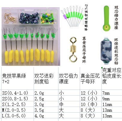 Factory direct 10 sets of apple green space bean suit scale lead double force floating seat gold embossed eight-character ring