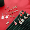 Christmas earrings, set, small bell, European style, with snowflakes