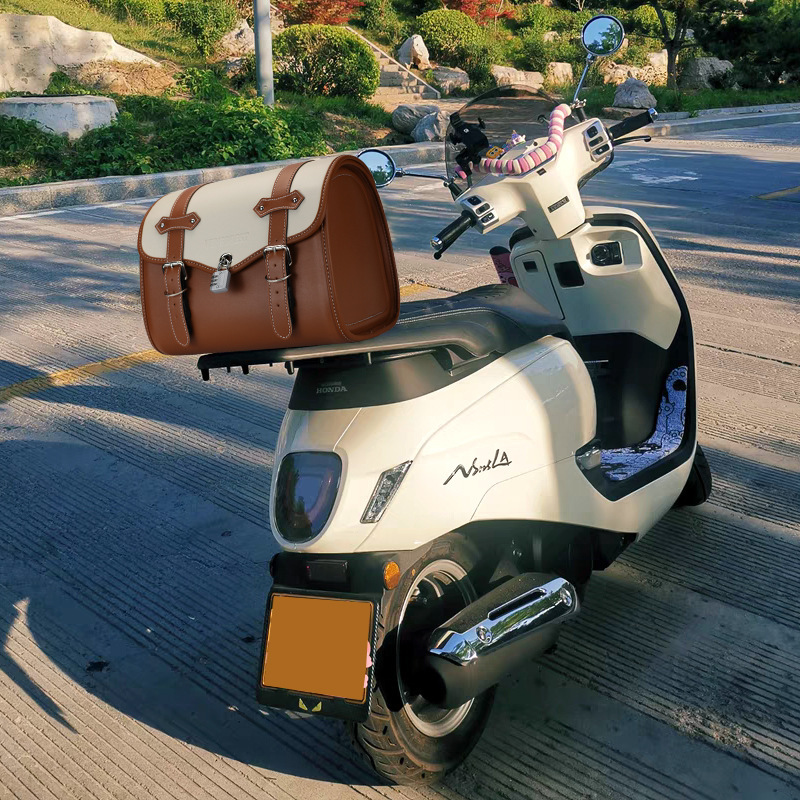 Electric Scooter Rear Bag Backrest Bracket Model, Convenient Detachable Rear Seat Bag, New Trendy Victoria Bag for Motorcycles
