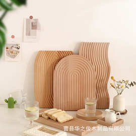 北欧风水波纹托盘家居客厅水果小吃盘珠宝饰品陈列摄影拍摄摆盘