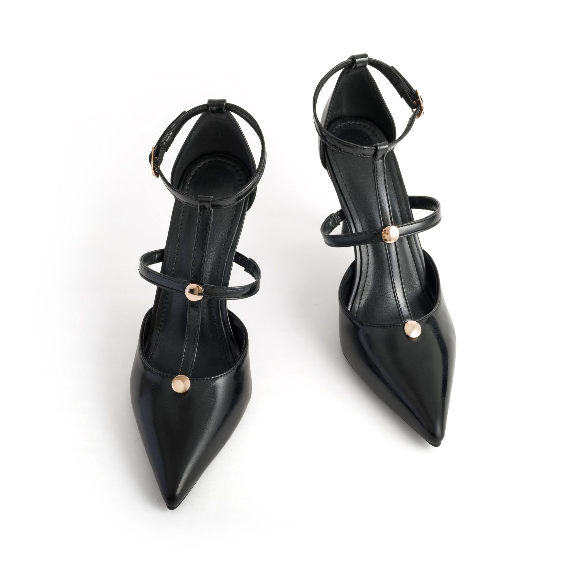 Women's Stiletto Pumps Pointed Toe Buckle Heels For Elegant Style_voghion.com