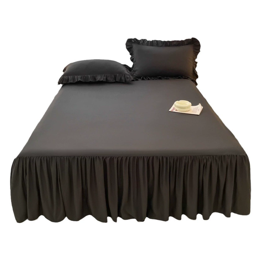 2025 Фабрика Прямая трансграничная поставка Многоразмерная однострачная юбка Сплошной лист лотоса кружевная юбка отдельная юбка кровати оптом