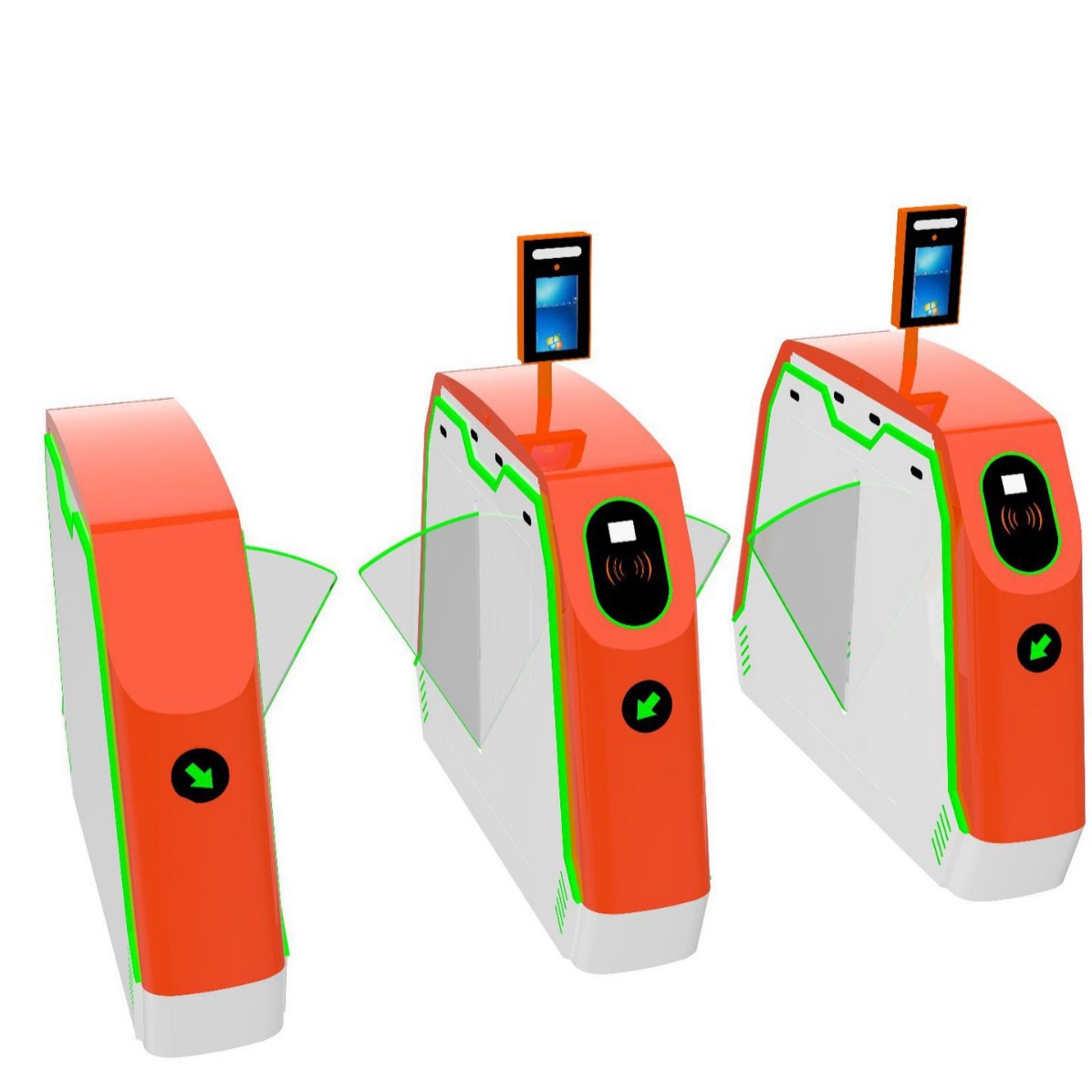 出入口门禁考勤系统  通道闸  翼闸门禁  自助检票机 二维码闸机