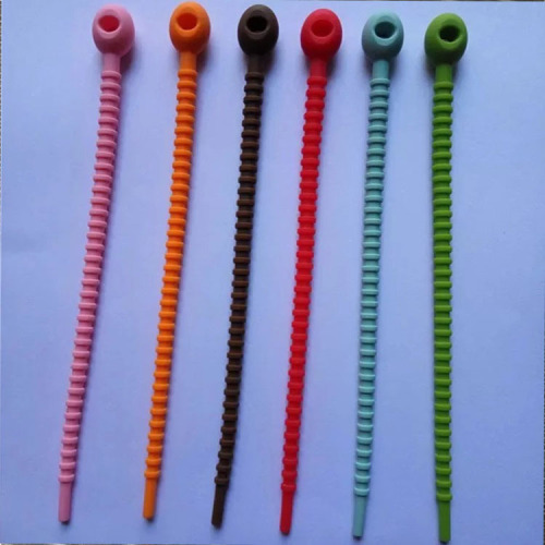 Silicone Multi-function Data Bundle Line Belt Reusable Telescopic Card Head Design Silicone Rope Multi-function Bonding Tape 