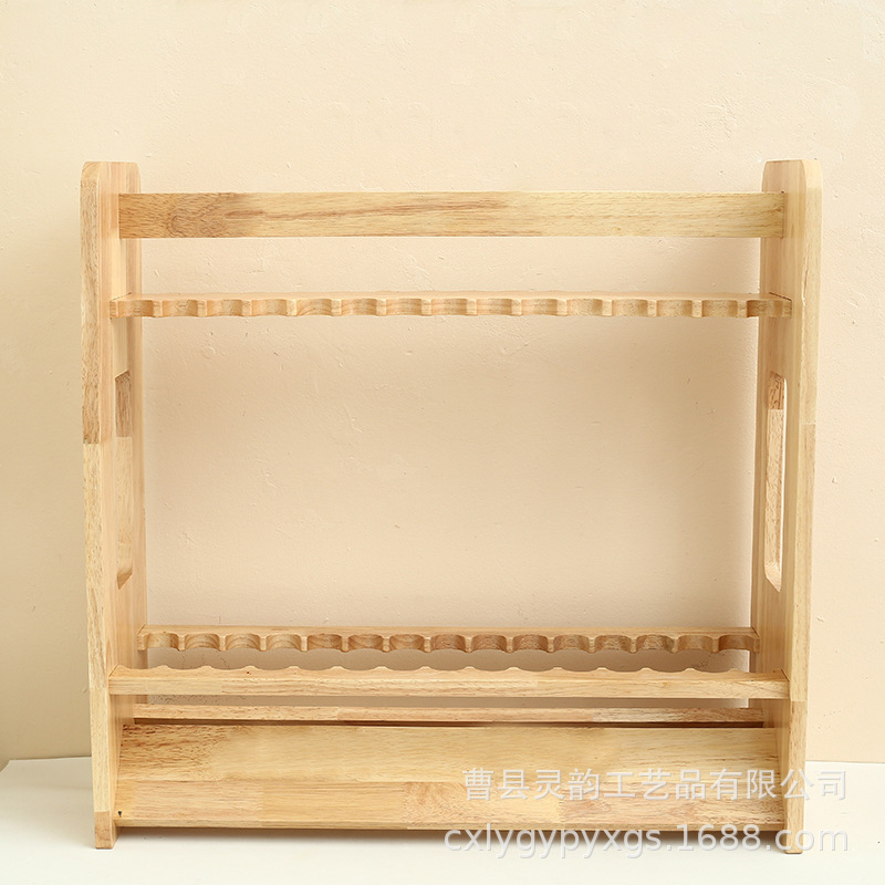 Venta al por mayor Barra de pesca de madera estante de exhibición de artes de pesca estante de almacenamiento de varilla de billar soporte de varilla de pesca DIP Net rack