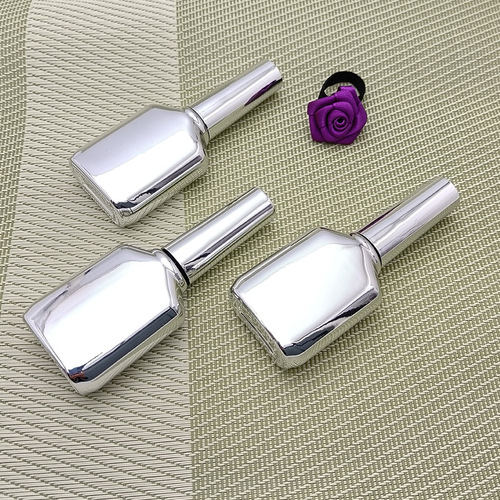 15ml large bottle electroplated silver nail polish empty bottle functional glue empty bottle October silver bottle