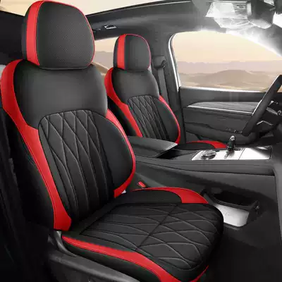 Modelə uyğun (Original) oturacaq örtükləri — Geely Xingyue L, specifically designed seat covers - charming-red-standard-edition-note-the-model-year-front-row-fully-covered-rear-row-partially-covered