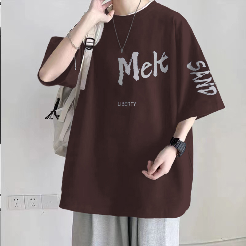 Heavyweight Cotton Plus Size 100-150kg Short-Sleeve Men's Summer Trendy Loose T-Shirt