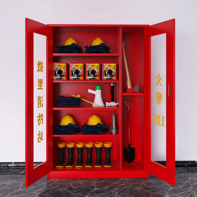 Gabinete de equipos de estación de bomberos Gabinete de exhibición de herramientas de extinción de incendios Gabinete de extinción de incendios de acero duradero