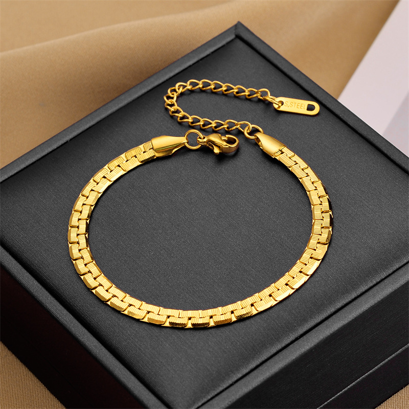 Corea del Sur Dongdaemun moda pulsera de acero de titanio nicho mujer diseño de acero inoxidable sensación de alta calidad joyas de pulsera transfronteriza universal