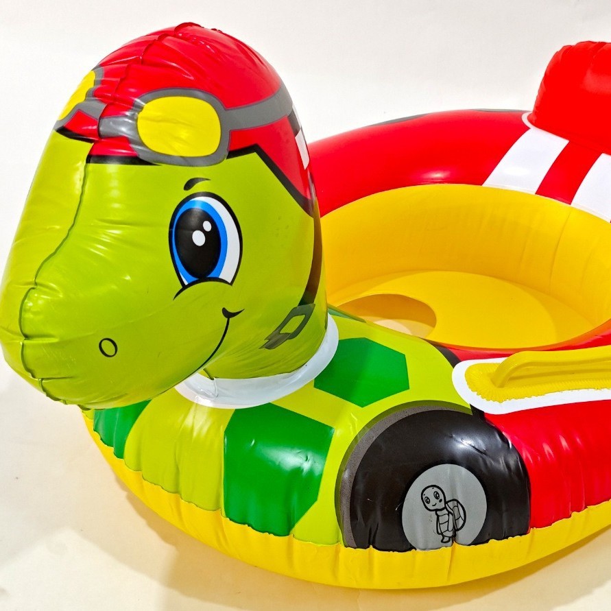 Inflatable yacht play in water