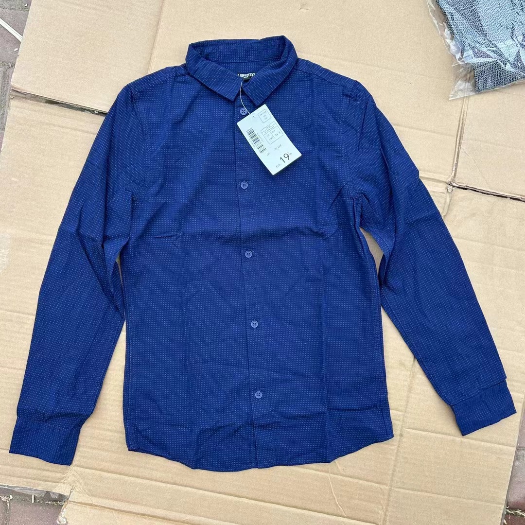 Camisas para niños 22 otoño nuevo europeo y americano de cola simple ropa infantil para niños camisa de manga larga