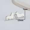 Fashionable accessory, cute brand earrings, rabbit, piercing, suitable for import, new collection, simple and elegant design, cat