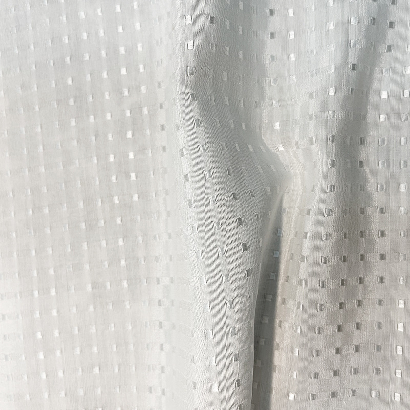 Nuevo Producto 2024, Tela Fangda de Seda, Mezcla de Seda y Algodón de 16 mm y 136 cm de Ancho, Patrón de Cuadros Pequeños de Cristal, FD6009, Ancho Especial