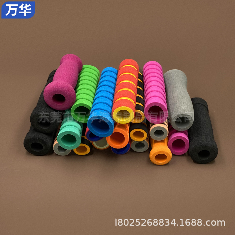 东莞厂家供应蓝色磨面童车橡塑海绵把套 NBR橡塑套 EVA海绵把套