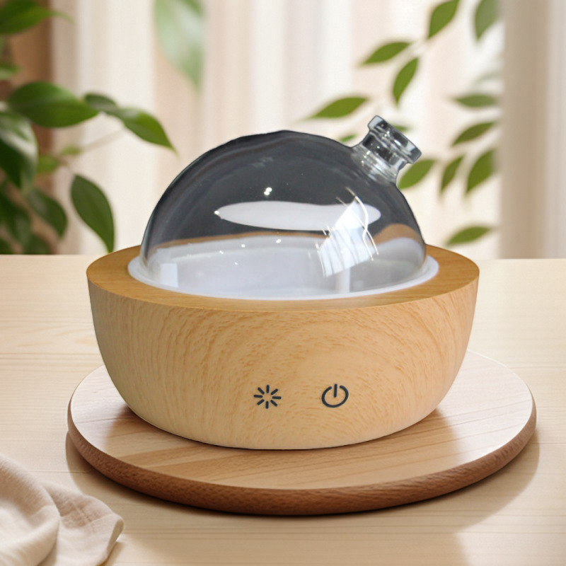 Home Wood Grain Humidifier Wholesale USB Night Light Colorful Large Capacity Home Office Large Mist Volume Retro Style