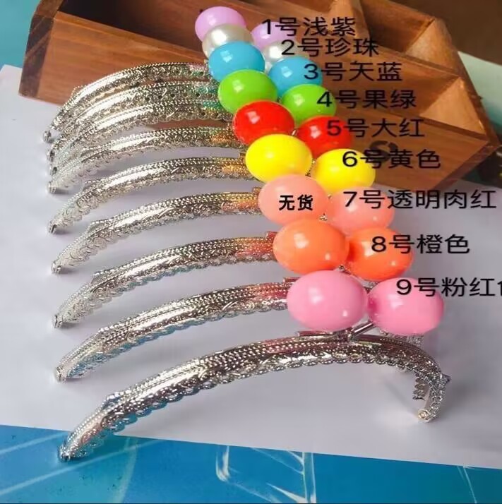 Boca de oro DIY doble orejas dulces semicircular convexo encaje accesorios de oro de oro de boca mayorista de inventario de bolsa de arco oro de boca