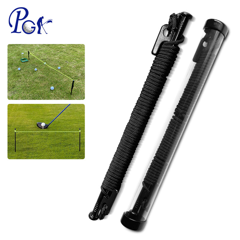 Golf Putting Training Aid Amazon Directional Pull Cord Metal Rod Golf Pointer