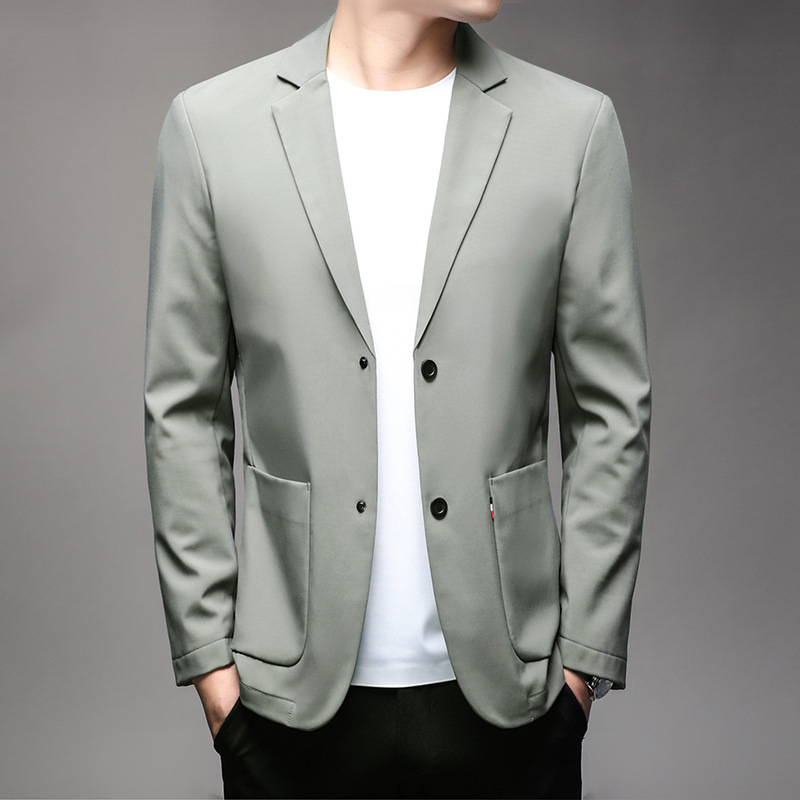 Spring and Autumn New Men's Casual Suit Slim-fit Fashionable Handsome Young and Middle-aged Men's Single-piece Suit Jacket