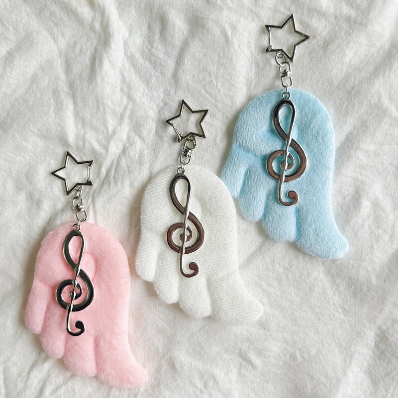 Korean Ins-Style Angel Wings Star Chain Vintage Y2K Japanese-Style Girl Fabric Wings Keychain Bag Pendant Korean Ins-Style Angel Wings Star Chain Vintage Y2K Japanese-Style Girl Fabric Wings Keychain Bag Pendant