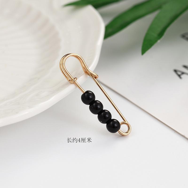 Four Black Bead Golden Needle Block#qt025