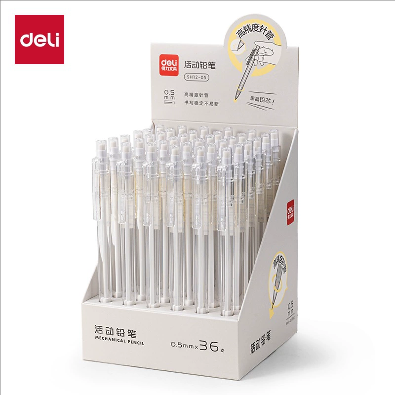 Простой автоматический карандаш Deli 0,7, механический карандаш без печати, студенческий 0,5, пресс-карандаш, карандаш для бесплатной заточки