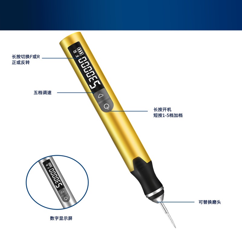 跨境热卖小型电磨机锂电打孔雕刻抛光打磨机五金工具电动小打磨笔|undefined