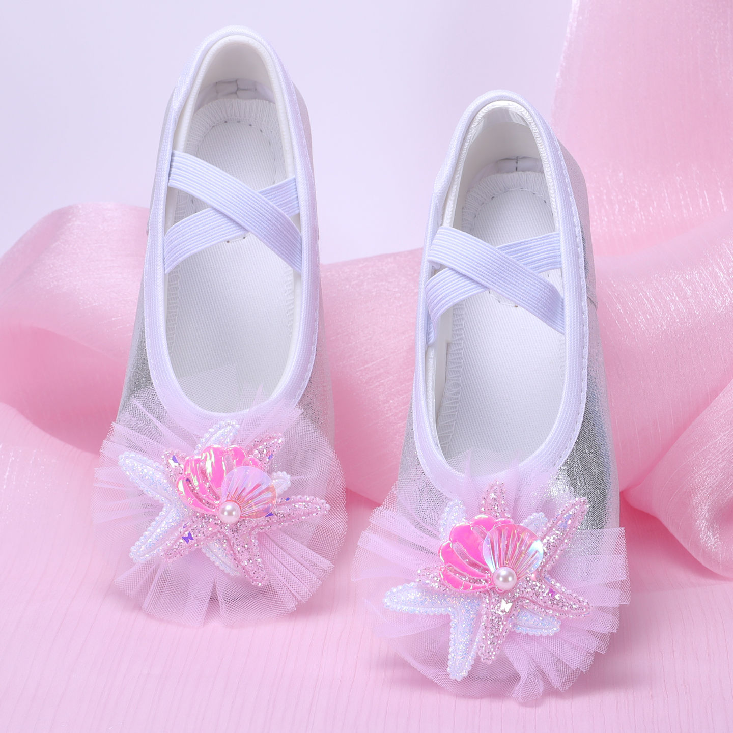 Cute Kidsren's Dance Shoes, Colorful Soft-Soled Practice Shoes, Girls' Dance Shoes, Kindergarten Baby Ballet Performance 8125