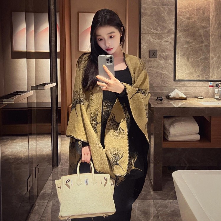 外搭披肩女2025年薄款民族风银杏叶夏季空调房斗篷旅游外搭披风|undefined