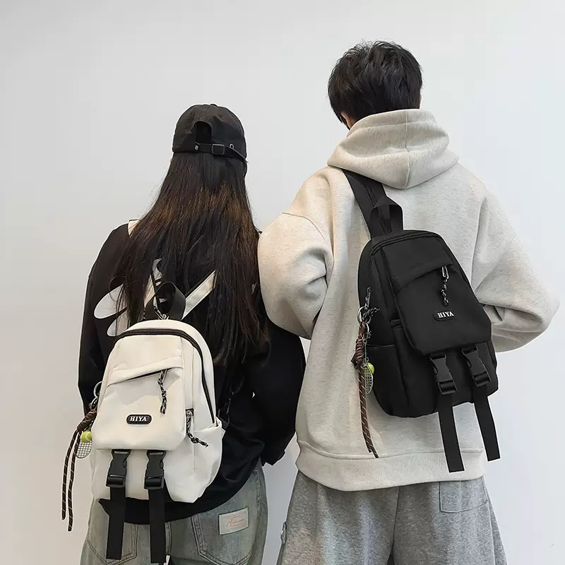 学生胸包情侣单肩双肩两用背包书包骑行包大容量单肩初中生斜挎包