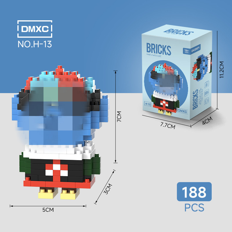 Modelo de Bloques de Construcción en Miniatura de Plástico DIY
