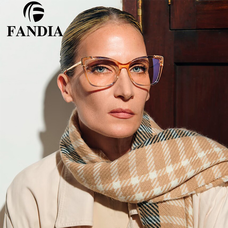 Gafas con Protección Anti-Luz Azul TR90 para Mujer, Montura Cuadrada con Patillas Flexibles, Sin Graduación, Diseño Moderno, Comercio Exterior Transfronterizo 95708