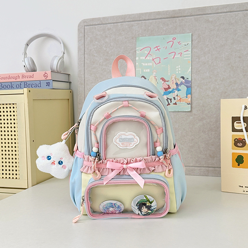 Bolsa de dolor de hombro de arco japonés de color contraste, bolsa de dolor de alta calidad, bolsa de dolor de alta capacidad, bolsa de dolor transparente
