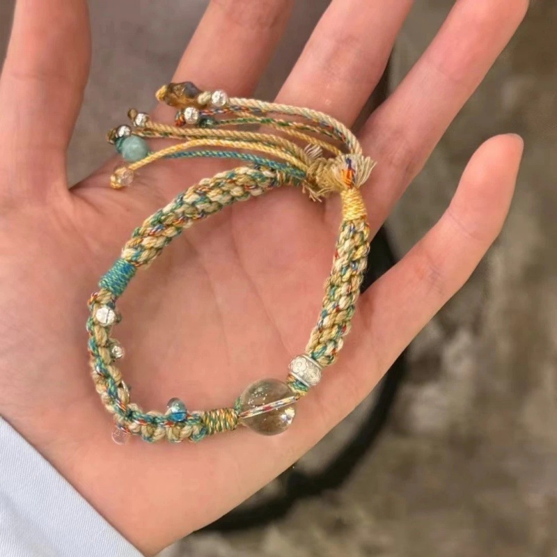 Bracciale artigianale perline stile giungla giardino monet_voghion.com