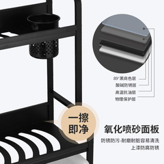 廠家直供太空鋁多功能置物架廚房台面雙層碗碟盤瀝水架調料收納架
