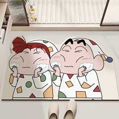 漫画珪藻泥浴室吸収性フロアマット浴室クレヨンしんちゃん滑り止め速乾性フットマット浴室カーペット