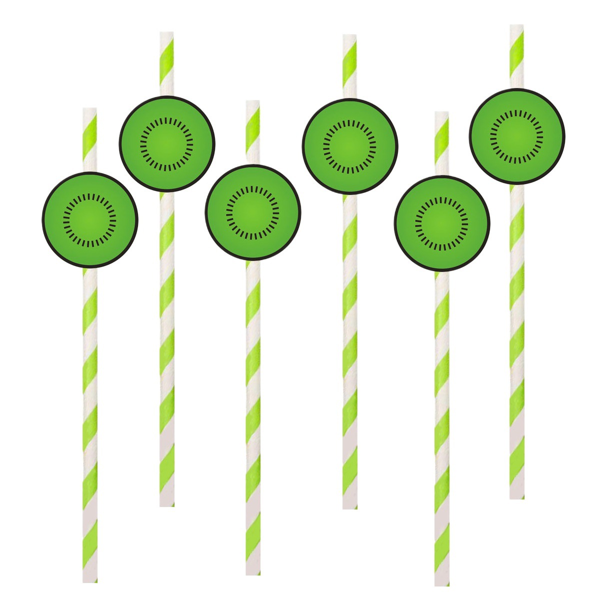 Fiesta transfronteriza suministra paja de fruta creativa carambola paja de cal Maxi paja de papel desechable en lote de stock