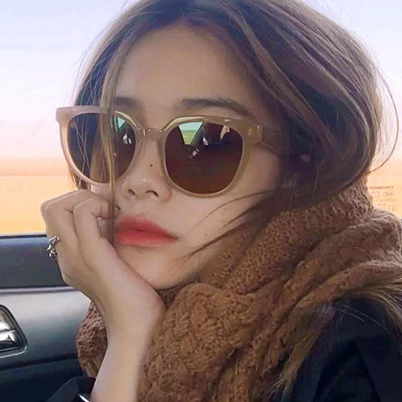 Xiaohongshu サングラス ブラウン偏光サングラス 女性用 Liu Yifei 同じスタイルの抗 UV 近視度数を装備可能|undefined