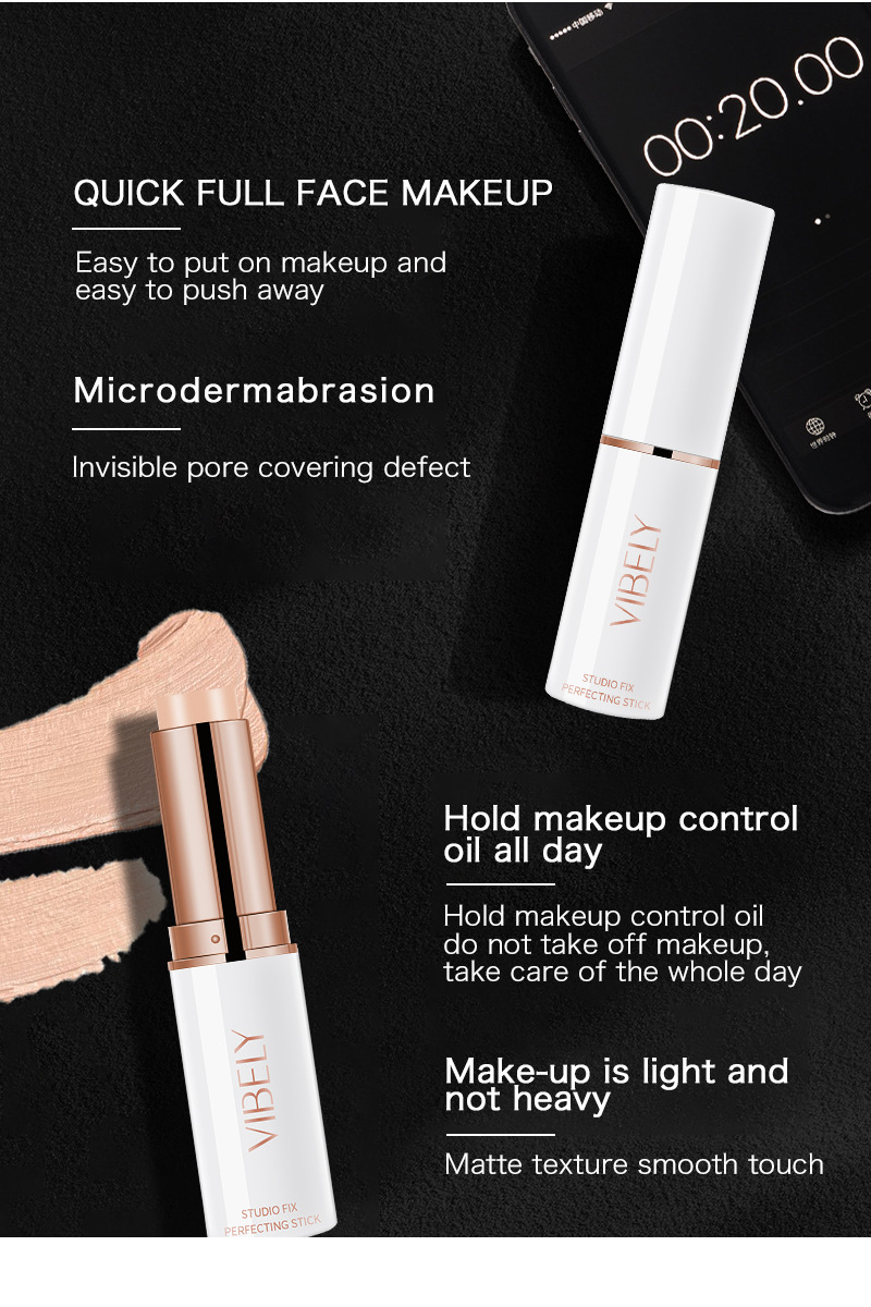 VIBELY 3D Double-Head High-Gloss Contouring Stick, Facial Concealer, Dark Circles and acne Marks Concealer Pen, Brightening Underbed Pen Application Scenario