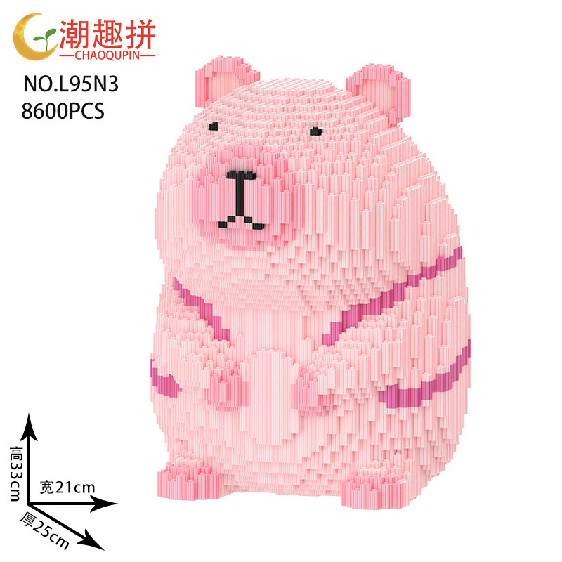 カピバラシリーズビルディングブロックおもちゃクロスボーダー卸売露店子供の教育組み立て装飾品立体パズルトレンディなおもちゃ|undefined