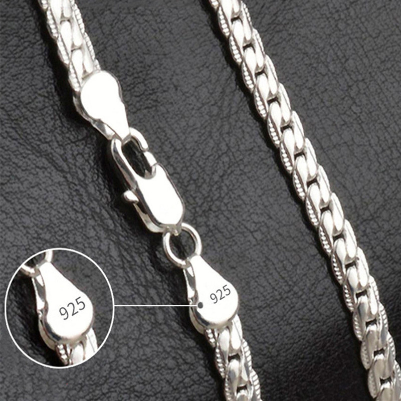 18-60cm Temu Aliexpress Popular European and American Fashion Copper Plated 925 Silver Plated 18K Cuban 5mm Full Side Body