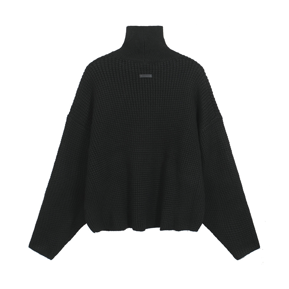 24FW nuevo FOG ESSENTIALS piña flor de punto hombre y mujer suéter de cuello alto casual suelto