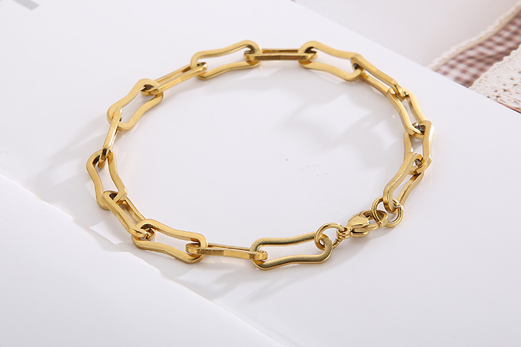 18K Real Gold Plated Plating Material Stone-Free Inlay Material PVD Coated 18K Gold Plated Titanium Steel Fashion Waterproof Non Tarnish
