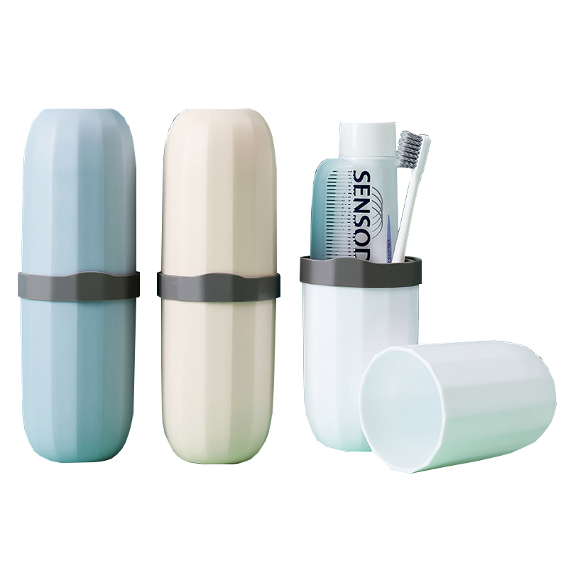 Set porta spazzolino da viaggio, contenitore portatile multifunzionale per spazzolino da denti._voghion.com
